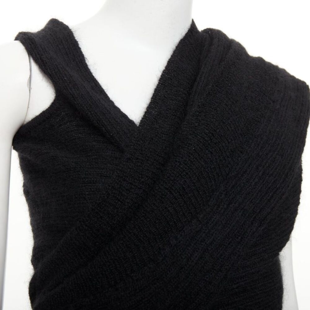 Yohji Yamamoto Black Wrap Cardigan Sweater - Picture 2 of 9